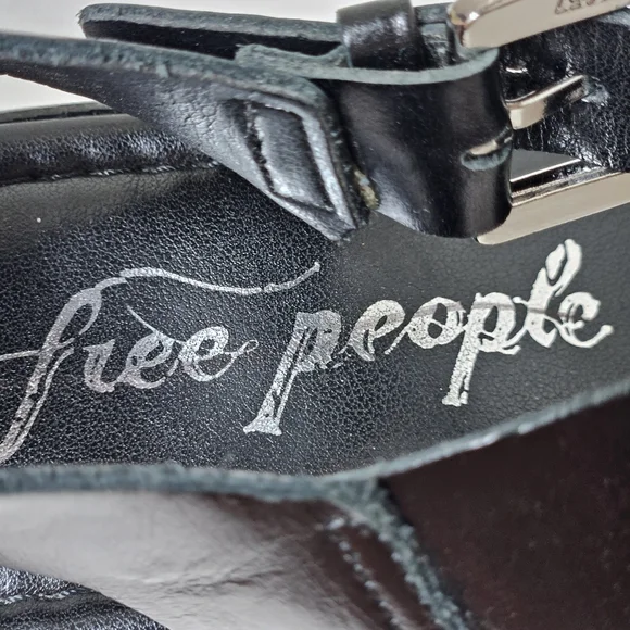 Free People Pacific Platform Fishermen Heel Sandal Black 40 10 9.5 - Picture 9 of 9